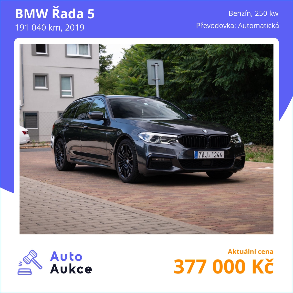 Aukce BMW Řada 5 540i xDrive Touring | M paket | Nappa | HK | 250 kW do ...